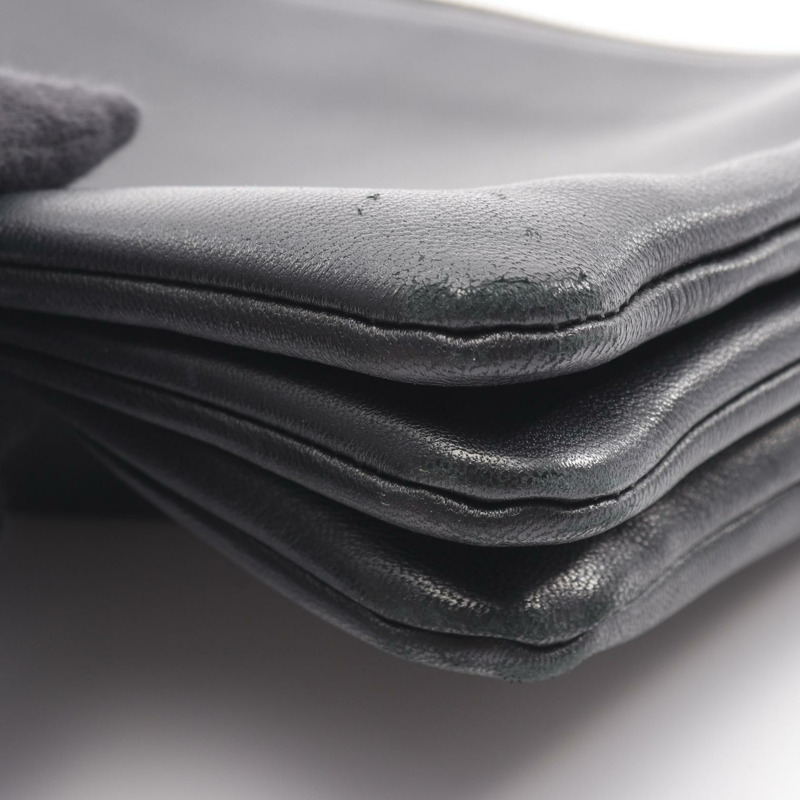 CELINE TRIO LARGE 肩背斜背包 黑色真皮 二手 女士-5