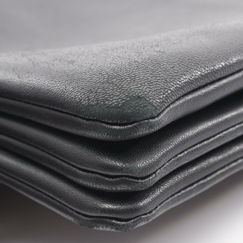 CELINE TRIO LARGE 肩背斜背包 黑色真皮 二手 女士-6