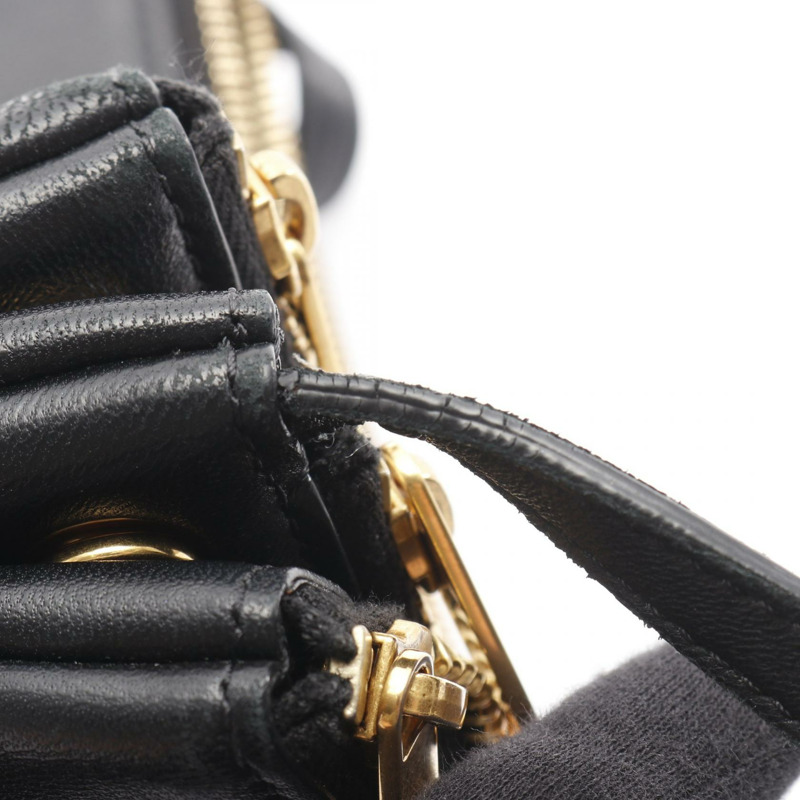 CELINE TRIO LARGE 肩背斜背包 黑色真皮 二手 女士-7