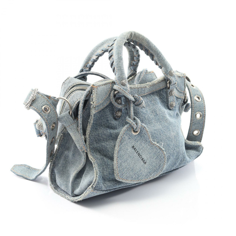 BALENCIAGA Neo Cagole S 斜背單肩包 751523 牛仔藍 二手 女款-1