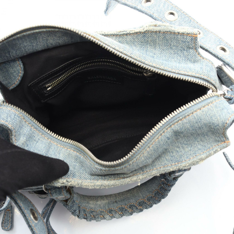 BALENCIAGA Neo Cagole S 斜背單肩包 751523 牛仔藍 二手 女款-2