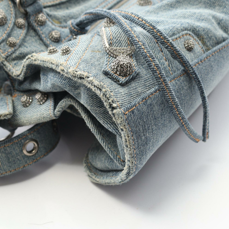 BALENCIAGA Neo Cagole S 斜背單肩包 751523 牛仔藍 二手 女款-5