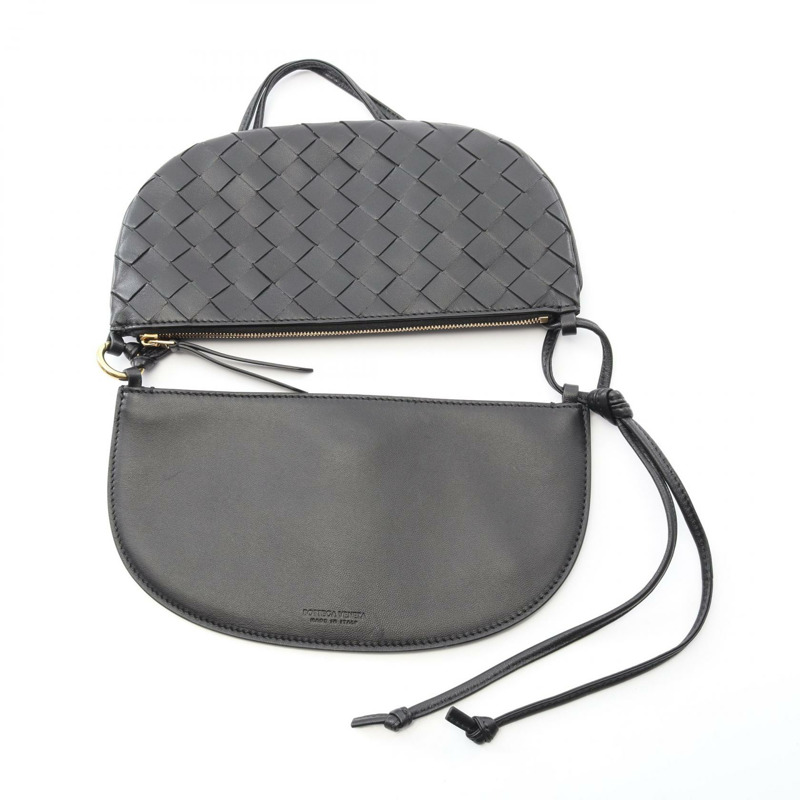 BOTTEGA VENETA Gemelini 小袋單肩包 796354VCPP11019 皮革黑色全新-5