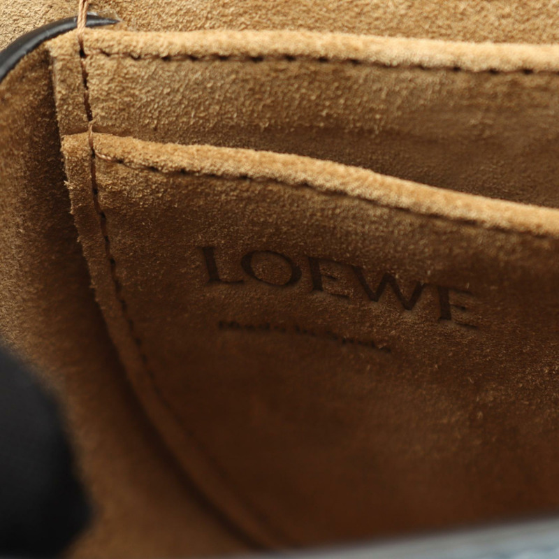 LOEWE Gate 雙肩包迷你斜背包,皮革材質,藍色,二手女款-3