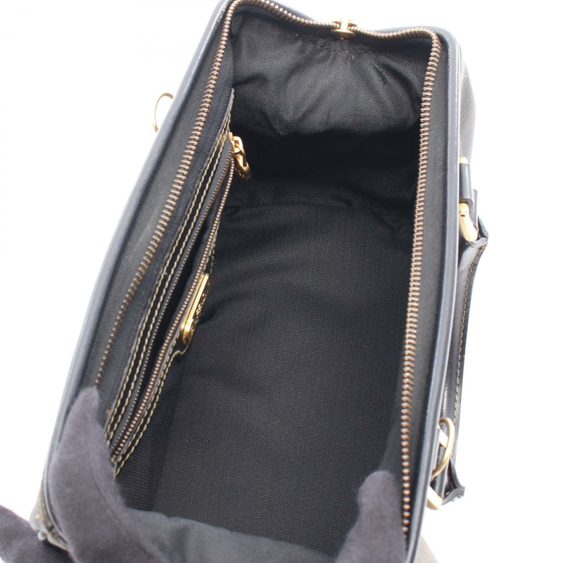 FENDI Pequin 手提包 259023 帆布皮革 棕色黑色 二手 女士-2