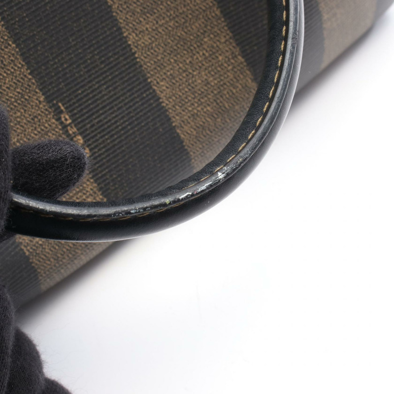 FENDI Pequin 手提包 259023 帆布皮革 棕色黑色 二手 女士-5