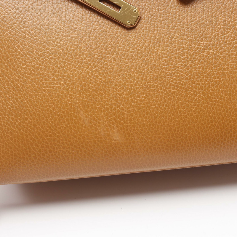 愛馬仕 Kelly 32 單肩手提包，Ardennes 皮革，棕色，天然色，二手，女士，金色五金-14