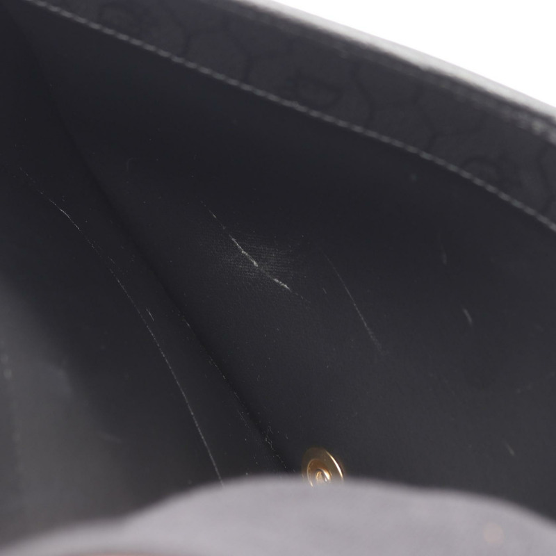 Christian Dior 蜂巢形單肩斜背包，黑色皮革，二手女款-5