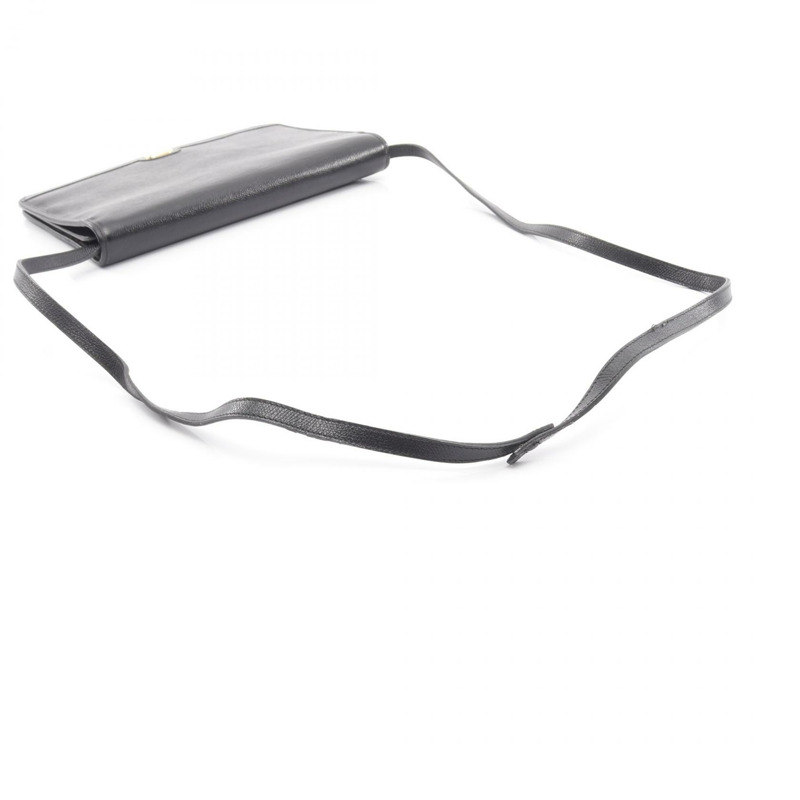 Christian Dior 蜂巢形單肩斜背包，黑色皮革，二手女款-7