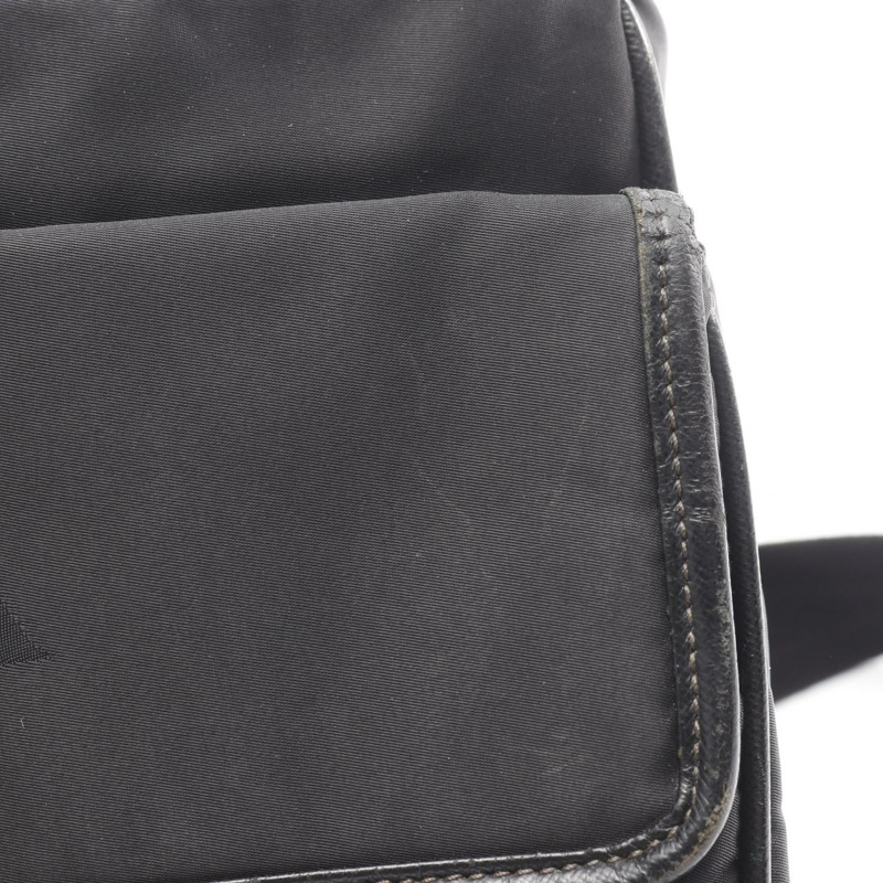 PRADA TESSUTO + SAFFI 肩斜背包 VA0269 尼龍 Saffiano 皮革 黑色-4