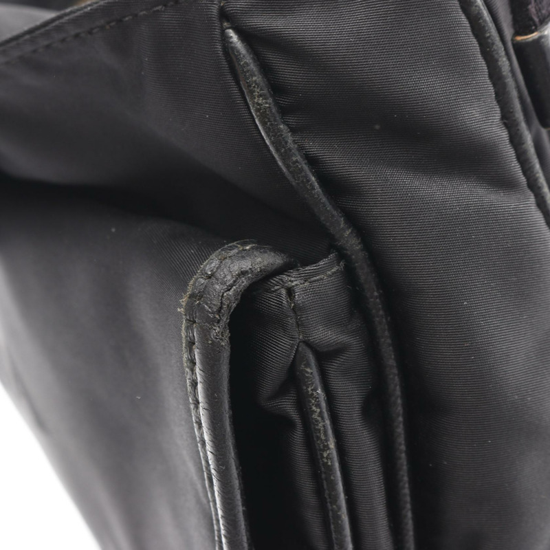 PRADA TESSUTO + SAFFI 肩斜背包 VA0269 尼龍 Saffiano 皮革 黑色-5