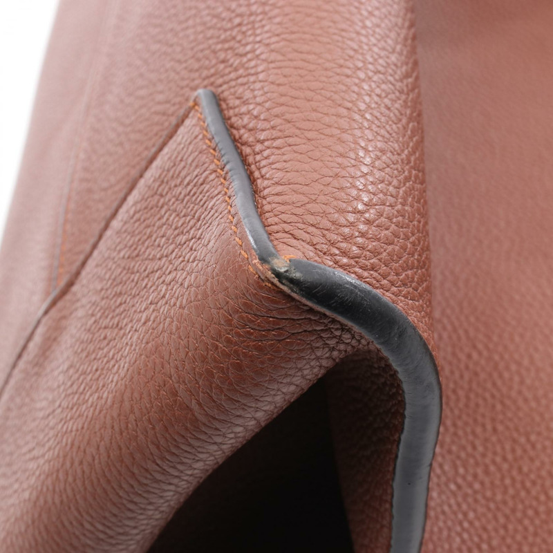 LOEWE 搭扣拉鍊手提單肩包 皮革 棕色 二手 男士-6