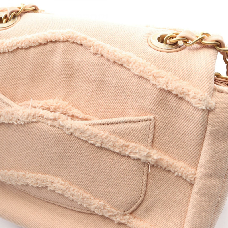 香奈兒 COCO 鏈條斜背包 AS1595 牛仔粉紅色 二手 女士 金色五金-7