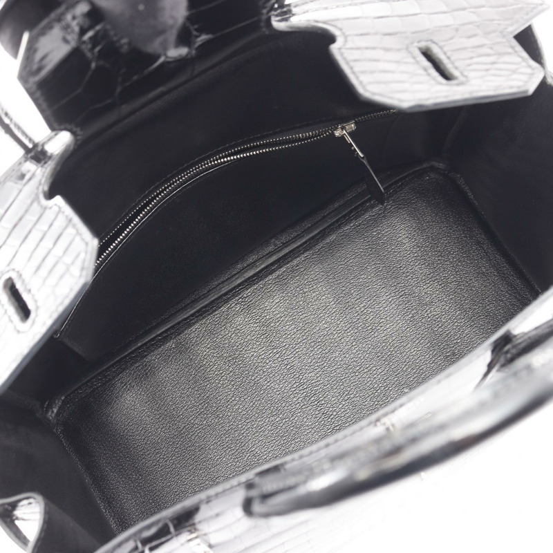 愛馬仕 Birkin 30 手提包，尼羅鱷魚皮，黑色，二手，女士款-2