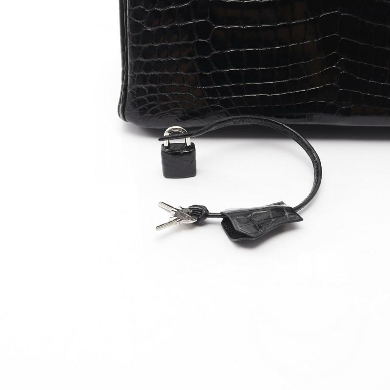 愛馬仕 Birkin 30 手提包，尼羅鱷魚皮，黑色，二手，女士款-5
