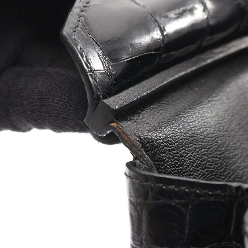 愛馬仕 Birkin 30 手提包，尼羅鱷魚皮，黑色，二手，女士款-11