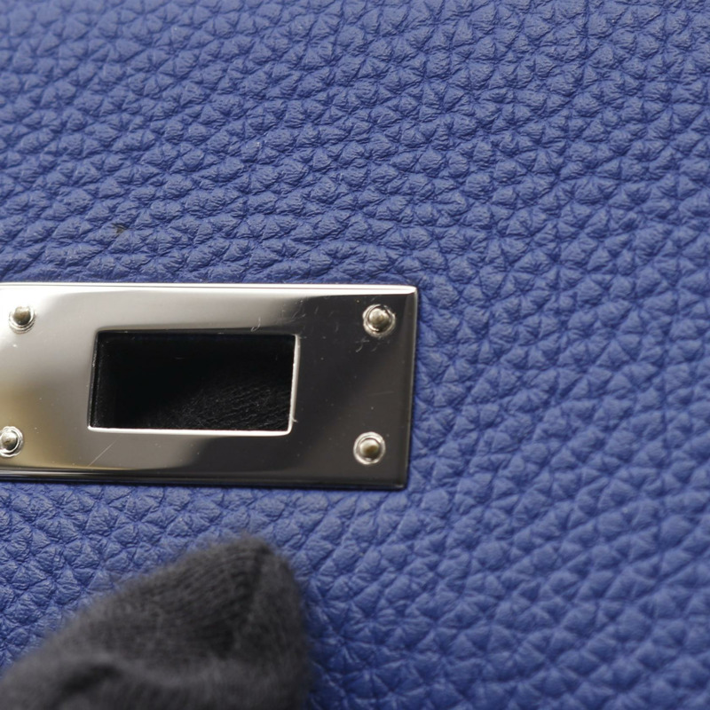 愛馬仕 Kelly 32 Gallop 單肩手提包，Togo 山羊皮，藍色/海軍藍，二手 SHW A-7