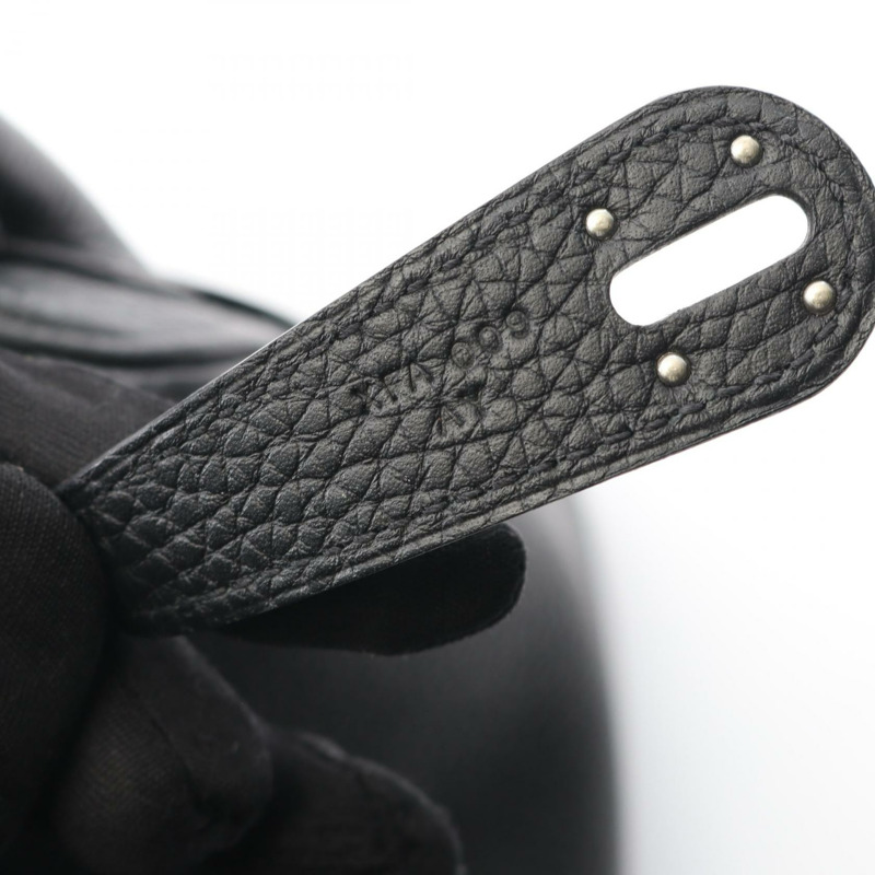 愛馬仕 Lindy 30 單肩包 X Taurillon Clemence 黑色二手女士 SHW-4