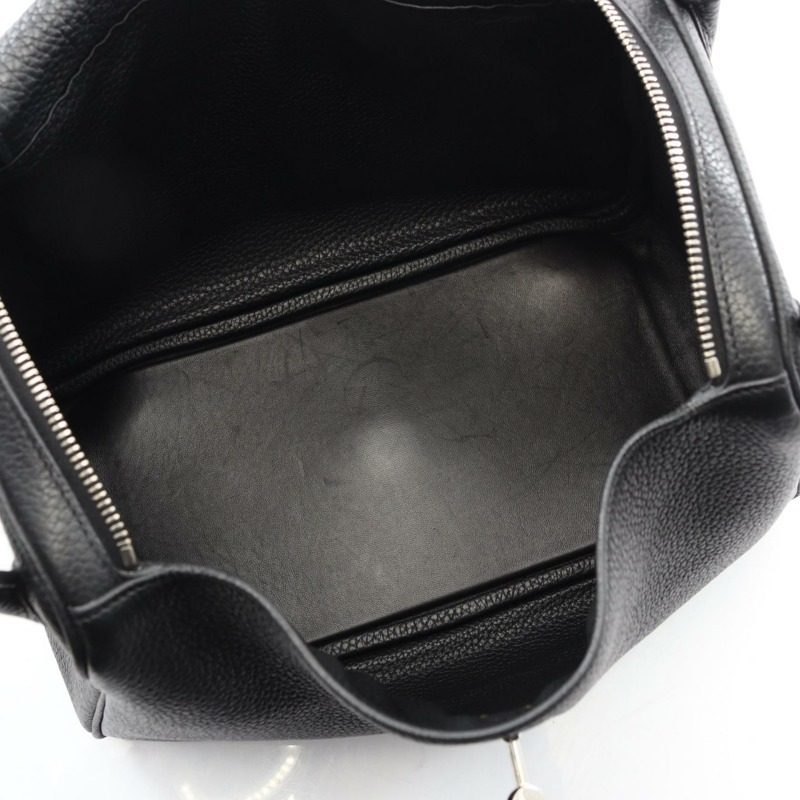 愛馬仕 Lindy 30 單肩包 X Taurillon Clemence 黑色二手女士 SHW-5