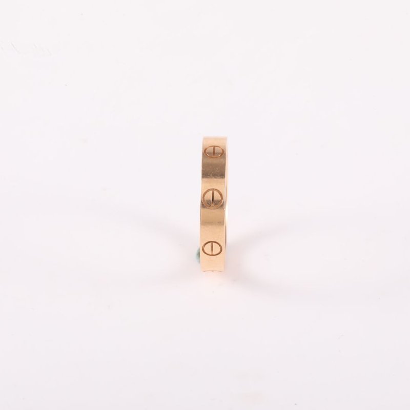 Cartier LOVE18K金窄版戒指18K玫瑰金55玫瑰金戒指-1