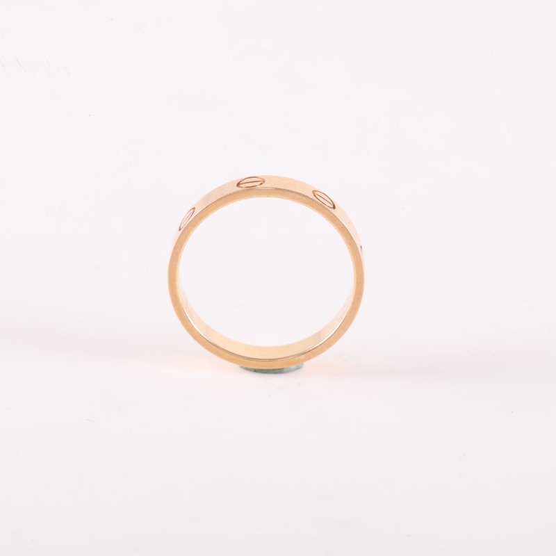 Cartier LOVE18K金窄版戒指18K玫瑰金55玫瑰金戒指-2