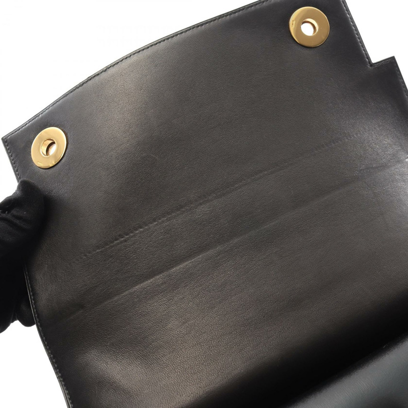 愛馬仕鋼琴包 N Box 小牛皮黑色二手女士金扣-6