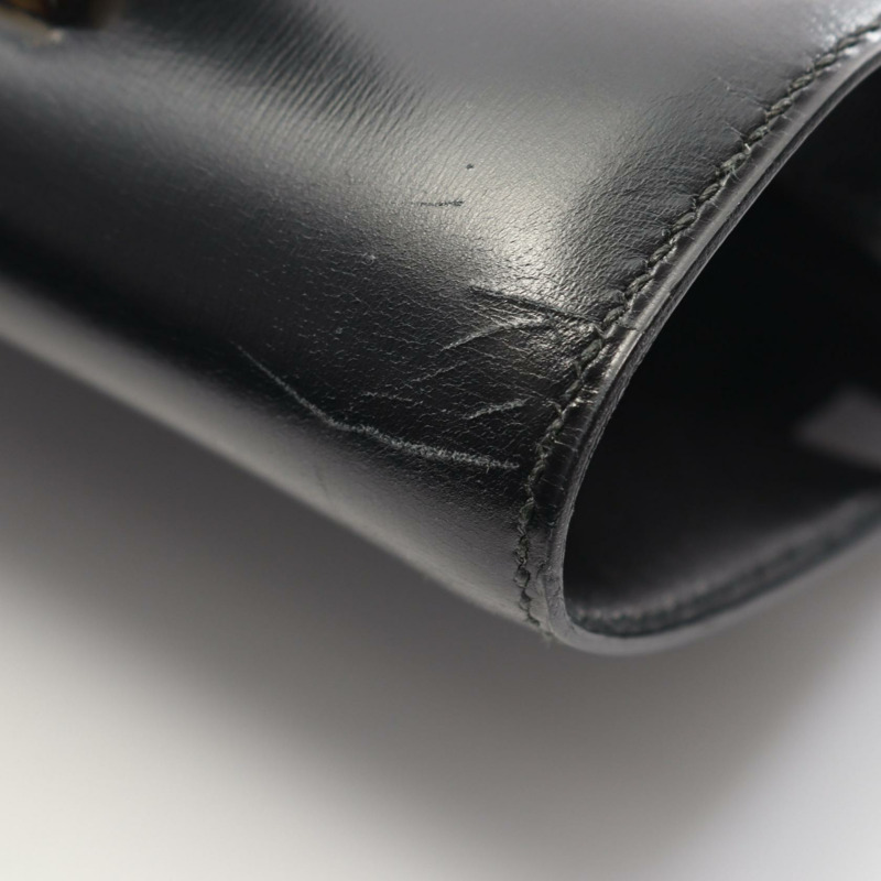 愛馬仕鋼琴包 N Box 小牛皮黑色二手女士金扣-7