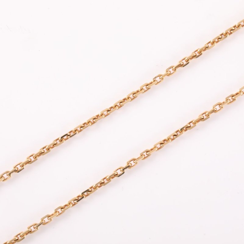 Van Cleef & Arpels VintageAlhambra中號單花項鏈老扣18K黃金/紅玉髓項鏈黃金項鍊-3