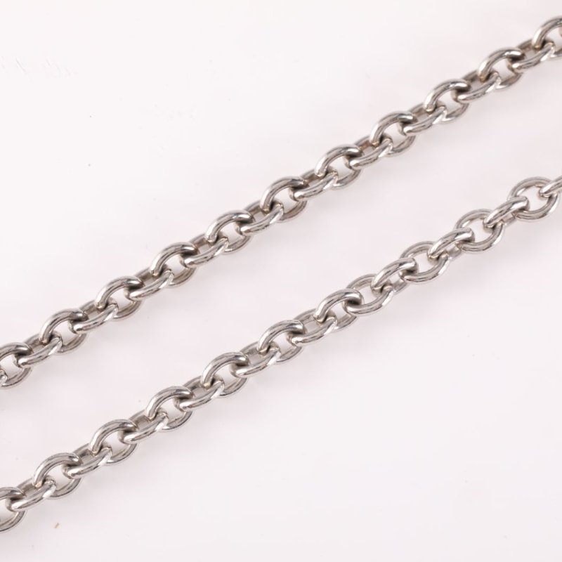 CHANEL 合金25C銀色船錨圖案項鏈項鍊-3