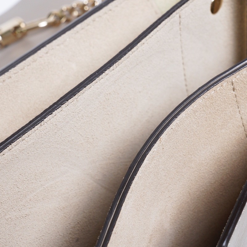 CHLOE Faye 麂皮小牛皮斜背包-大象灰-13