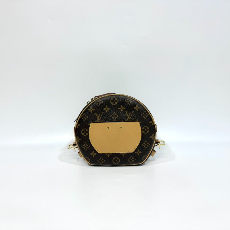 LV原花Boite Chapeau Souple 吊牌軟圓餅MM斜背包M45647-1