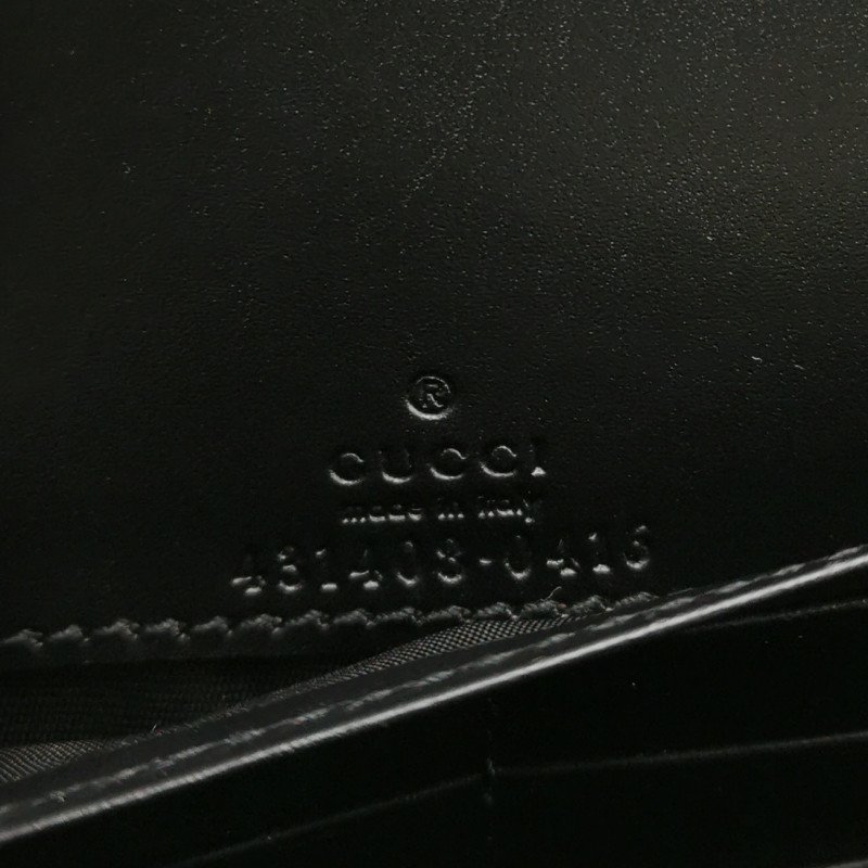 Gucci 牛皮純色雙G老花壓紋蝴蝶結斜挎包單肩包 9.8新-7