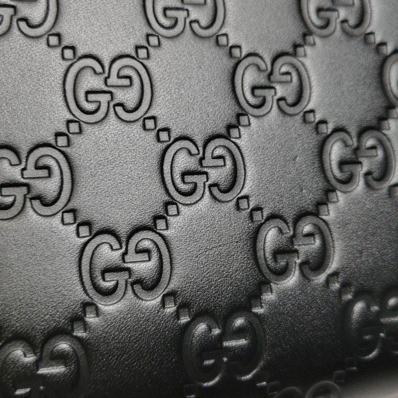 Gucci 牛皮純色雙G老花壓紋蝴蝶結斜挎包單肩包 9.8新-11