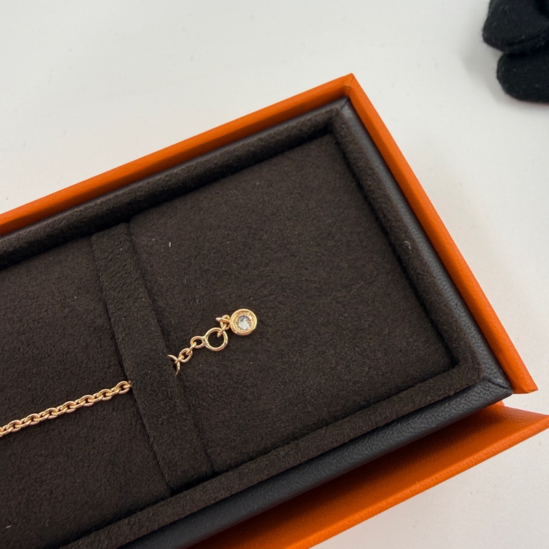 Hermes Finesse 玫瑰金小Q手鍊-4