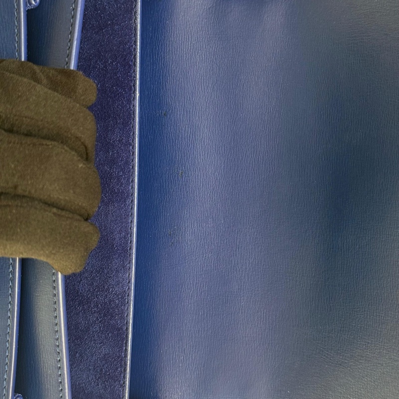 YSL Yves Saint Laurent Sunset系列日落包,限量季節性藍色,銀色硬件,經典中號-20