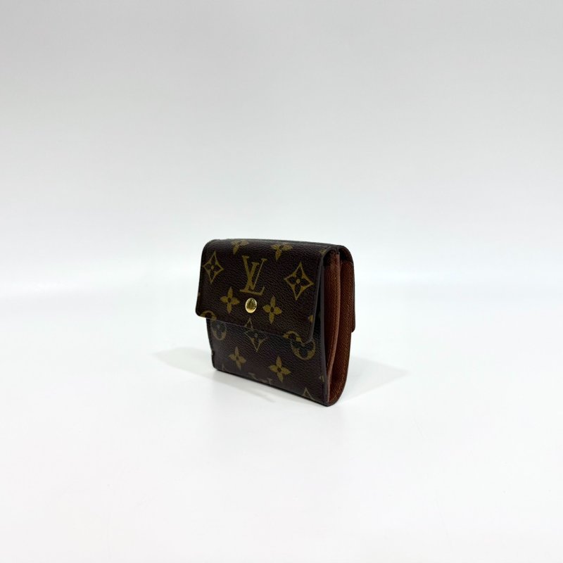 LV原花金釦三折零錢短夾 M61654-2