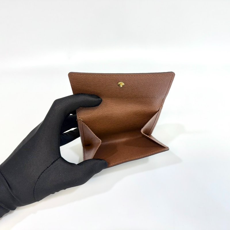 LV原花金釦三折零錢短夾 M61654-4