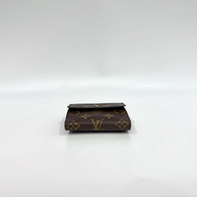 LV原花金釦三折零錢短夾 M61654-5