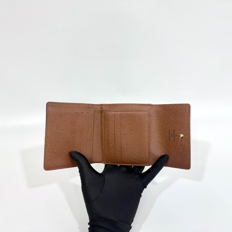 LV原花金釦三折零錢短夾 M61654-7