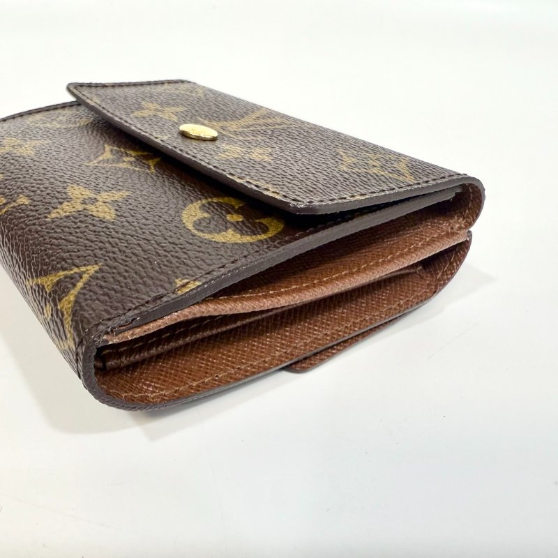 LV原花金釦三折零錢短夾 M61654-9