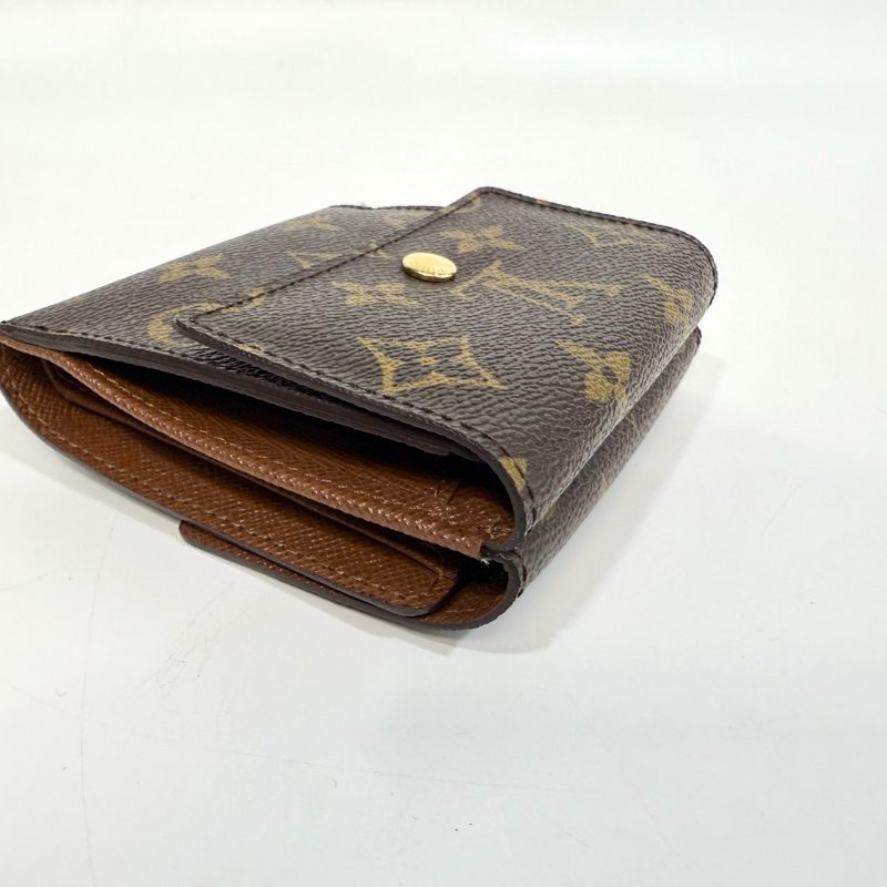 LV原花金釦三折零錢短夾 M61654-11