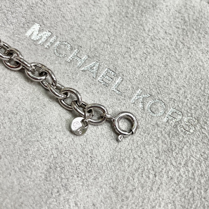 Michael Kors 純銀滿鑽愛心鋯石手鍊 | MKC1526AN | Pave Heart Chain Li-7