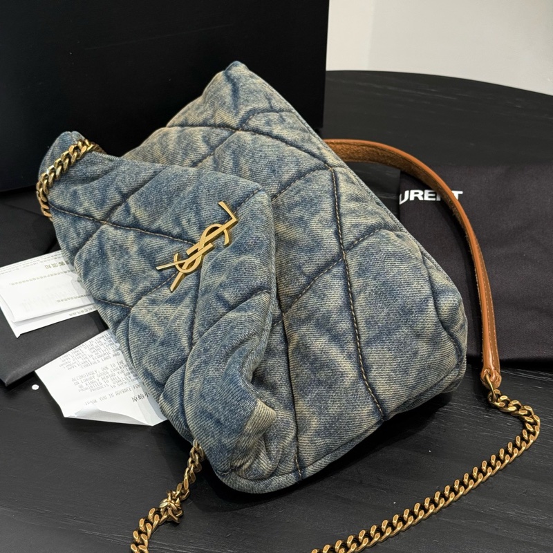 YSL 單寧牛仔 雲朵包 小號mini號-6