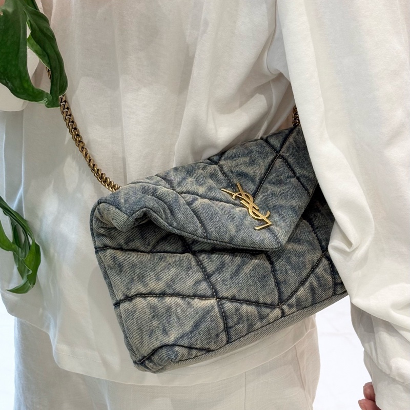 YSL 單寧牛仔 雲朵包 小號mini號-7