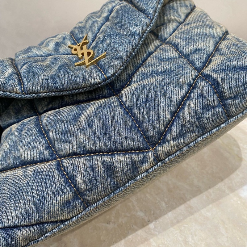 YSL 單寧牛仔 雲朵包 小號mini號-11