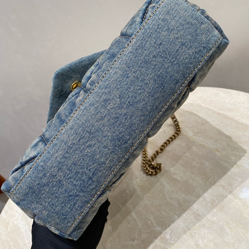 YSL 單寧牛仔 雲朵包 小號mini號-15