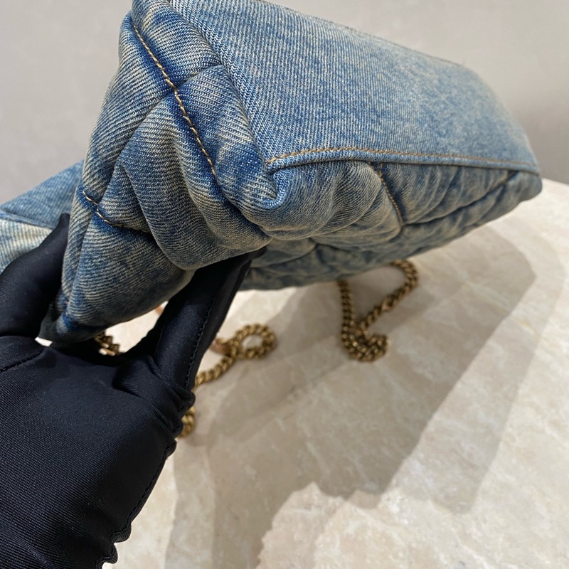 YSL 單寧牛仔 雲朵包 小號mini號-17