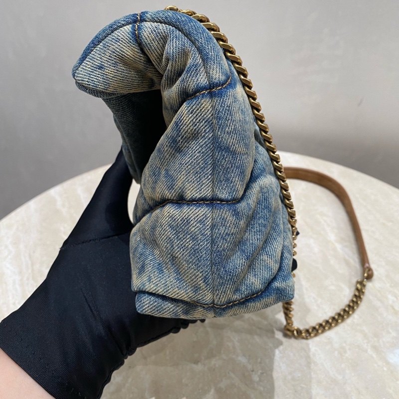 YSL 單寧牛仔 雲朵包 小號mini號-18