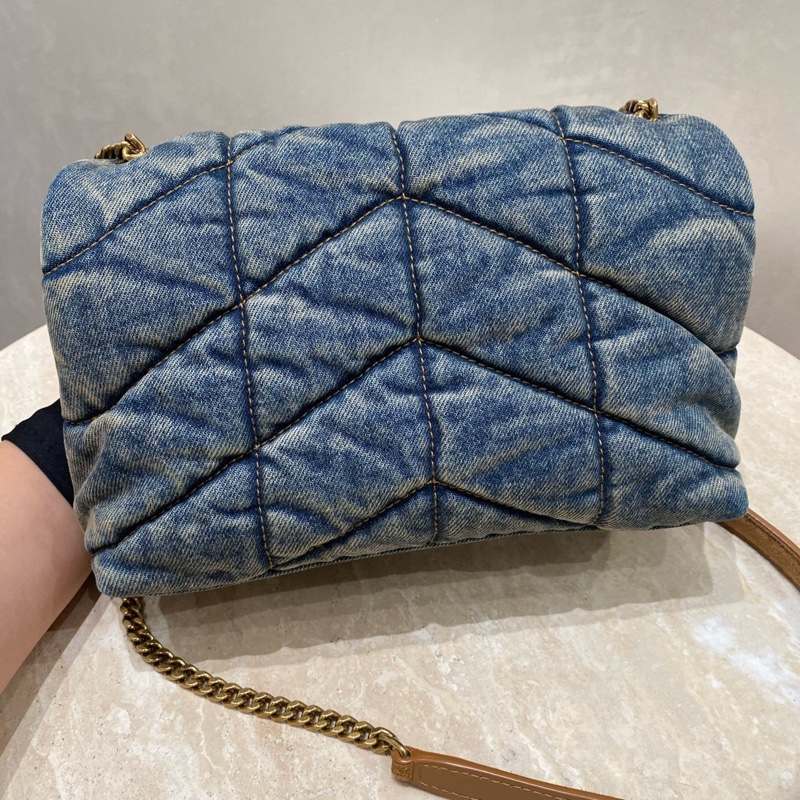 YSL 單寧牛仔 雲朵包 小號mini號-19