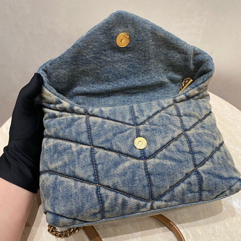 YSL 單寧牛仔 雲朵包 小號mini號-23